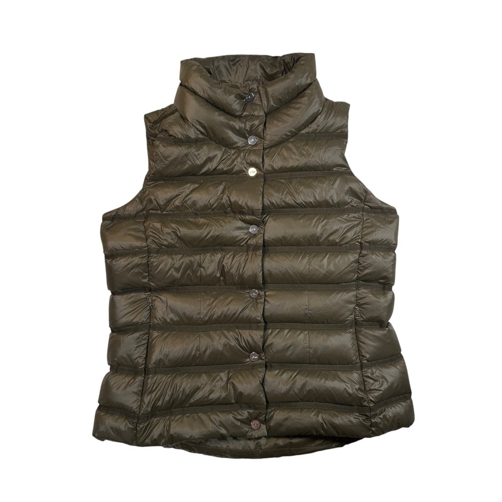 Polo Golf Ralph Lauren Olive Green Down Puffer Vest Men Large Quilted Snap